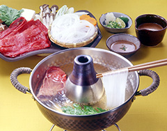 Shabu-shabu (one-pot dish of thinly sliced beef boiled in water)