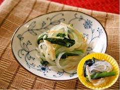 小松菜とマロニーの炒め物(低アレルゲン)