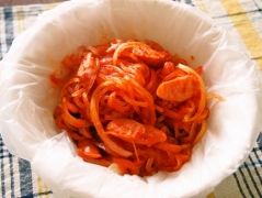 ポリ袋で作るマロニーナポリタン