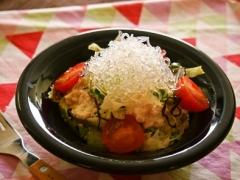 【NEW】塩昆布と崩し豆腐のプチプチサラダ